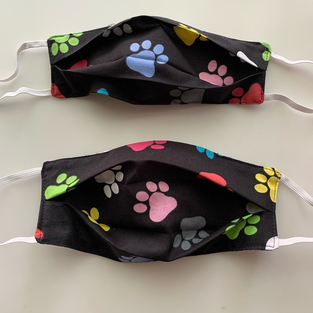 Handmade Paw print Face Masks